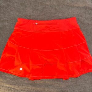 Lululemon Athletica Skater Mini Skirt in Orange Red